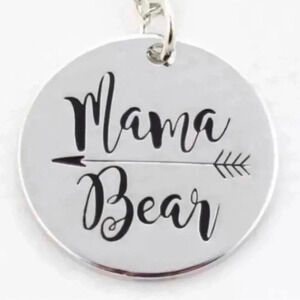 NEW Boutique Mama Bear Hand Stamped Necklace